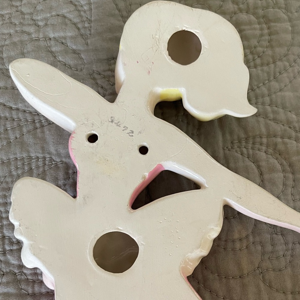 Vintage Pair of Lefton Ceramic Wall Hanging Ballerinas - Picture 4 of 9